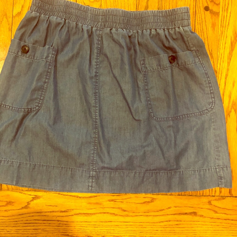 Denim JCrew skirt with pockets